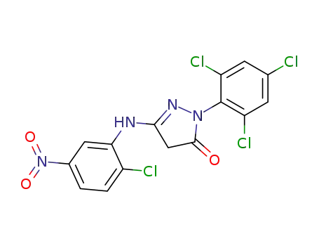 Molecular Structure of 30707-68-7 (1-(2',4',6'-Trichlorophenyl)-3-(2'-chloro-5'-nitroanilino)-5-pyrazolone)