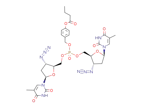 4-butanoyloxybenzyl bis(3'-azido-3'-deoxythymidin-5-yl) phosphate