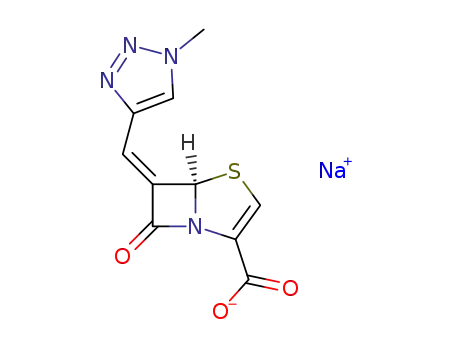 Molecular Structure of 102209-75-6 (C6-(N1-methyl-1,2,3-trazolylmethylene)penem)