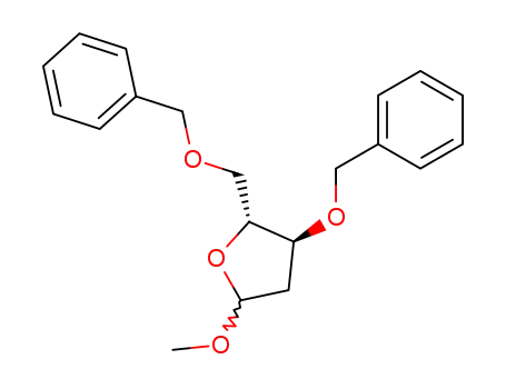Molecular Structure of 132487-16-2 (METHYL-3,5-DI-O-BENZYL-D-THREO-PENTAFURANOSIDE)
