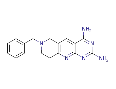 Molecular Structure of 478273-61-9 (Pyrimido[4,5-b][1,6]naphthyridine-2,4-diamine,
6,7,8,9-tetrahydro-7-(phenylmethyl)-)