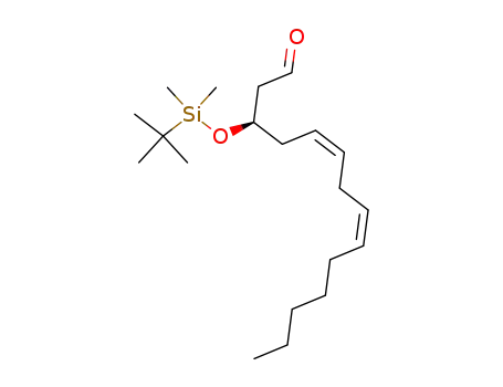 Molecular Structure of 151509-74-9 ((R)-(Z,Z)-3-<(tert-Butyldimethylsilyl)oxy>-5,8-tetradecadienal)
