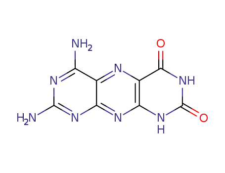 Molecular Structure of 7147-37-7 (6,8-diaminopyrimido[5,4-g]pteridine-2,4(1H,3H)-dione)