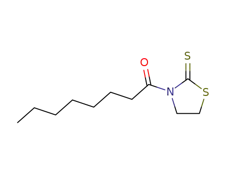 Molecular Structure of 108377-41-9 (2-Thiazolidinethione, 3-(1-oxooctyl)-)