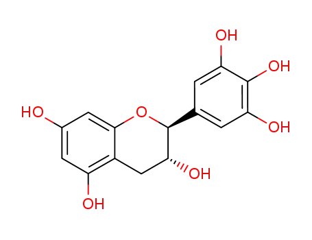 Molecular Structure of 3371-27-5 ((-)-Gallocatechin)