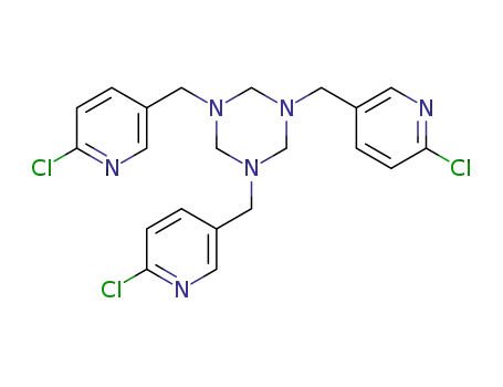 Molecular Structure of 1080018-12-7 (1,3,5-tris[(2-chloropyridin-5-yl)methyl]-1,3,5-trihydrotriazine)