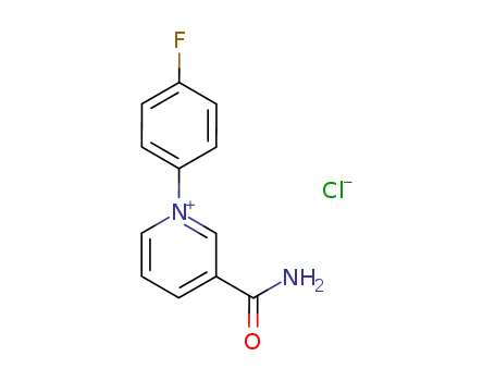 Molecular Structure of 87384-50-7 (3-Carbamoyl-1-(4-fluoro-phenyl)-pyridinium; chloride)