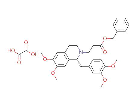(1R)-1-[(3,4-dimethoxyphenyl)-methyl]-1,2,3,4-tetrahydro-6,7-dimethoxy-2-benzyloxycarbonylethyl-isoquinoline oxalate
