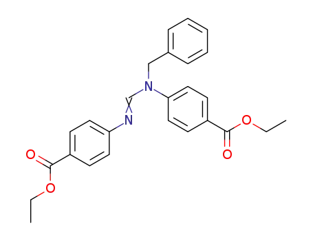 Ethyl 4-(((benzyl(4-(ethoxycarbonyl)phenyl)amino)methylene)amino)benzoate