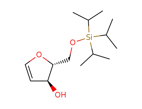 Molecular Structure of 96760-93-9 ((2R,3S)-2-Triisopropylsilanyloxymethyl-2,3-dihydro-furan-3-ol)