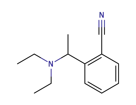 Molecular Structure of 61079-86-5 (Benzonitrile, 2-[1-(diethylamino)ethyl]-)