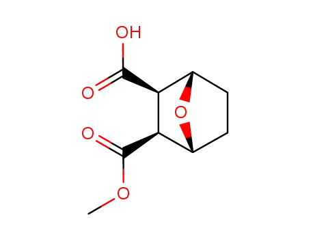 Molecular Structure of 130464-52-7 ((2R,3S)-3-exo-methoxycarbonyl-7-oxabicyclo[2.2.1]heptane-2-exo-carboxylic acid)