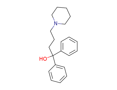 972-02-1,Difenidol,1,1-Diphenyl-4-piperidino-1-butanol;Cephadol;Avomol;Benzhydrol, a-(3-piperidinopropyl)-;Diphenyl[3-(1-piperidyl)propyl]carbinol;Lansenol;a,a-Diphenyl-1-piperidinebutanol;