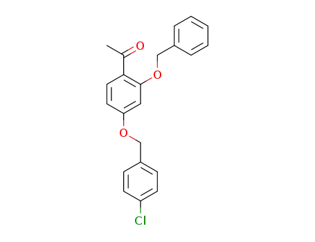 Molecular Structure of 821780-55-6 (Ethanone, 1-[4-[(4-chlorophenyl)methoxy]-2-(phenylmethoxy)phenyl]-)