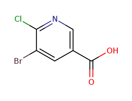 Molecular Structure of 29241-62-1 (5-Bromo-6-chloronicotinic acid)