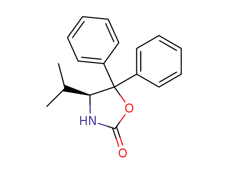 Molecular Structure of 184346-45-0 ((S)-(-)-4-ISOPROPYL-5,5-DIPHENYL-2-OXAZOLIDINONE)