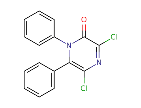 Molecular Structure of 138610-69-2 (2(1H)-Pyrazinone, 3,5-dichloro-1,6-diphenyl-)