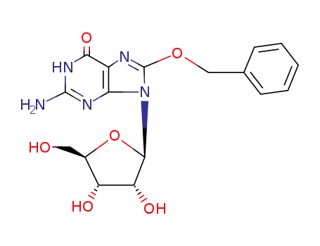Molecular Structure of 3868-36-8 (8-Benzyloxyguanosine)