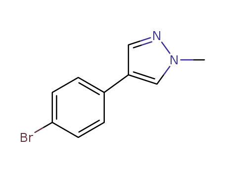 Molecular Structure of 1191616-45-1 (4-(4-bromo-phenyl)-1-methyl-1H-pyrazole)