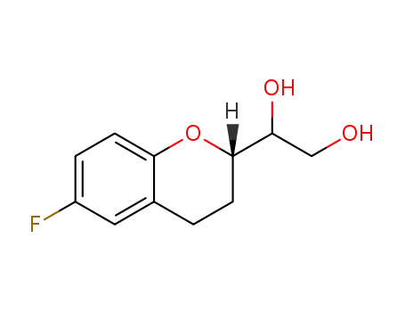 Molecular Structure of 1322623-11-9 (1-(6-fluorochroman-2-yl)ethane-1,2-diol)