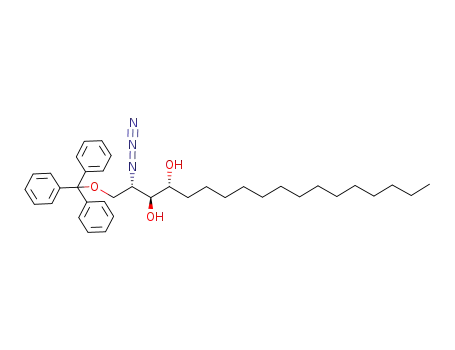 Molecular Structure of 160280-66-0 (3,4-Octadecanediol, 2-azido-1-(triphenylmethoxy)-, (2S,3S,4R)-)
