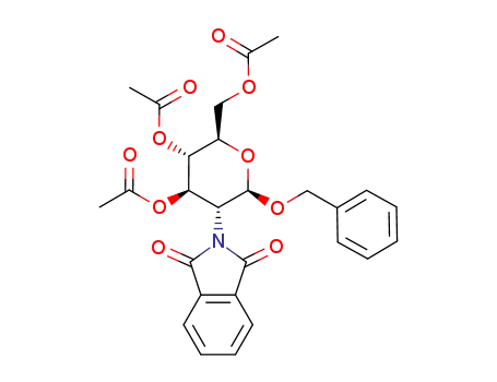 Molecular Structure of 80035-31-0 (Benzyl 2-Deoxy-2-phthalimido-3,4,6-tri-O-acetyl--D-glucopyranoside)