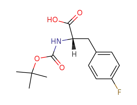 Molecular Structure of 79561-25-4 (BOC-P-FLUORO-DL-PHE-OH)