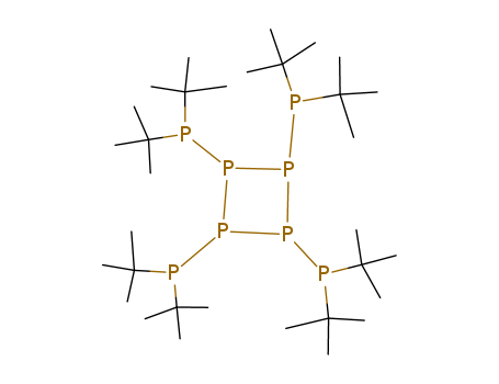 Molecular Structure of 124817-78-3 (Tetraphosphetane, tetrakis[bis(1,1-dimethylethyl)phosphino]-)