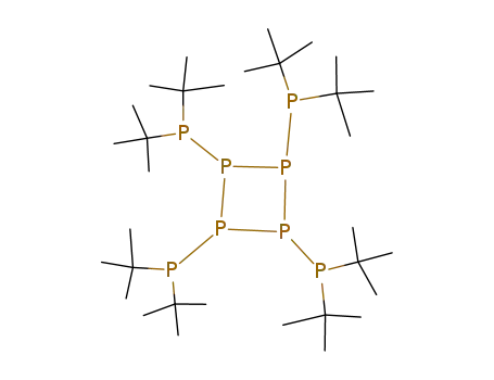 Molecular Structure of 124817-78-3 (Tetraphosphetane, tetrakis[bis(1,1-dimethylethyl)phosphino]-)
