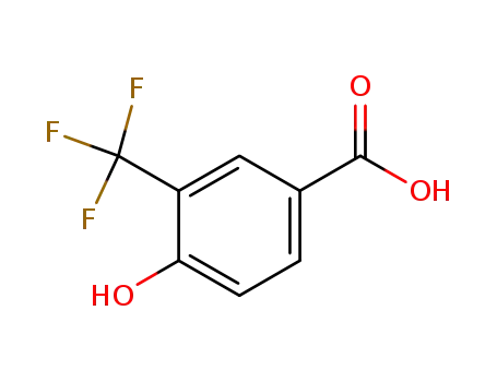Molecular Structure of 220239-68-9 (4-HYDROXY-3-(TRIFLUOROMETHYL)BENZOIC ACID)