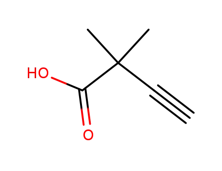 Molecular Structure of 56663-76-4 (2,2-DIMETHYL-BUT-3-YNOIC ACID)