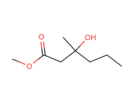 Molecular Structure of 91178-20-0 (Hexanoic acid, 3-hydroxy-3-methyl-, methyl ester)