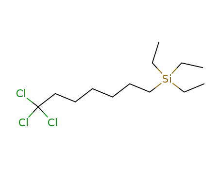 Molecular Structure of 124233-93-8 (Triethyl(7,7,7-trichloroheptyl)silane)