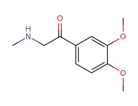 Molecular Structure of 29705-77-9 (N-[2-(3,4-Dimethoxyphenyl)-2-oxoethyl]-N-methylamine)