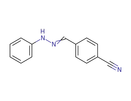 Molecular Structure of 100726-23-6 (Benzonitrile, 4-[(phenylhydrazono)methyl]-)