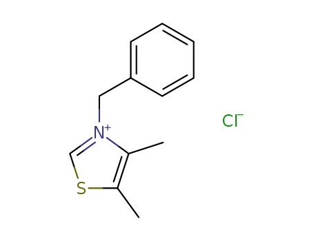 Molecular Structure of 16206-89-6 (Thiazolium, 4,5-dimethyl-3-(phenylmethyl)-, chloride)