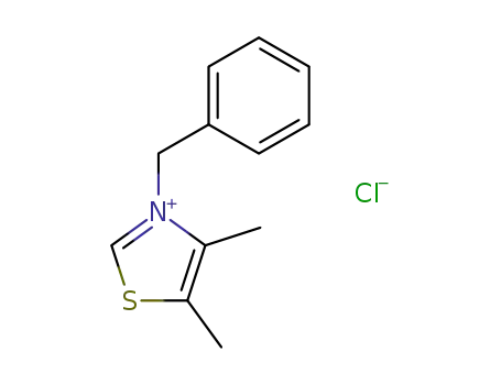 Molecular Structure of 16206-89-6 (Thiazolium, 4,5-dimethyl-3-(phenylmethyl)-, chloride)