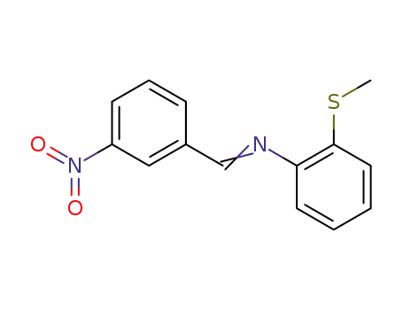 Molecular Structure of 142505-40-6 (N-(3-nitrophenylmethylene)-2-methylthiobenzenamine)