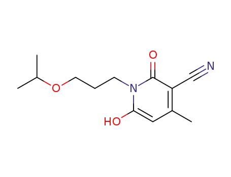 Molecular Structure of 68612-94-2 (3-Cyano-6-hydroxy-N-(3-isopropoxypropyl)-4-methyl-2-pyridone)