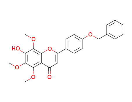 4H-1-Benzopyran-4-one,
7-hydroxy-5,6,8-trimethoxy-2-[4-(phenylmethoxy)phenyl]-