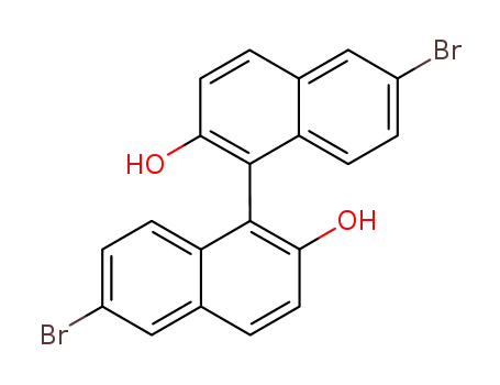 Molecular Structure of 80655-81-8 ((S)-(-)-6,6'-Dibromo-1,1'-bi-2-naphthol)