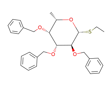 Molecular Structure of 99409-34-4 (ETHYL 2,3,4-TRI-O-BENZYL-1-THIO-BETA-L-FUCOPYRANOSIDE)