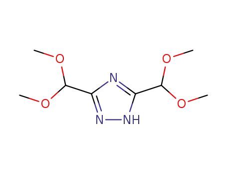 Molecular Structure of 141763-10-2 (1H-1,2,4-Triazole, 3,5-bis(dimethoxymethyl)-)