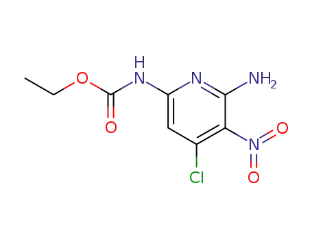 Molecular Structure of 6506-86-1 (ethyl (6-amino-4-chloro-5-nitropyridin-2-yl)carbamate)
