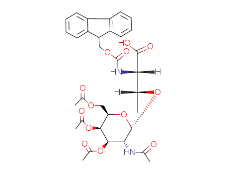 Molecular Structure of 116783-35-8 (FMOC-THR(GALNAC(AC)3-ALPHA-D)-OH)