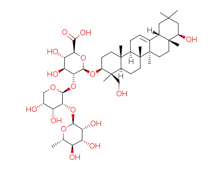 Molecular Structure of 55319-36-3 ((2S,3S,4S,5R,6R)-6-[[(3S,4S,4aR,6aR,6bS,8aR,9S,12aR,14aS,14bR)-9-hydro xy-4-(hydroxymethyl)-4,6a,6b,8a,11,11,14b-heptamethyl-1,2,3,4a,5,6,7,8 ,9,10,12,12a,14,14a-tetradecahydropicen-3-yl]oxy]-5-[(2S,3R,4S,5S)-4,5 -dihydroxy-3-[(2S,3R,4R,5S,6S)-3,4,5-trihydroxy-6-methyl-oxan-2-yl]oxy -oxan-2-yl]oxy-3,4-dihydroxy-oxane-2-carboxylic acid)