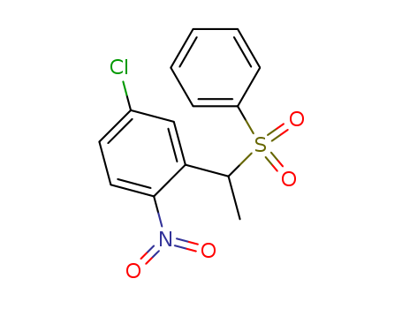 Molecular Structure of 105285-61-8 (Benzene, 4-chloro-1-nitro-2-[1-(phenylsulfonyl)ethyl]-)