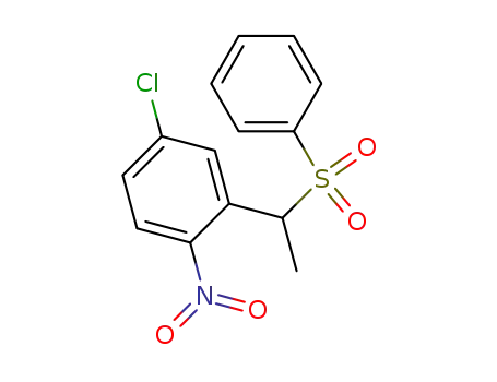 Molecular Structure of 105285-61-8 (Benzene, 4-chloro-1-nitro-2-[1-(phenylsulfonyl)ethyl]-)