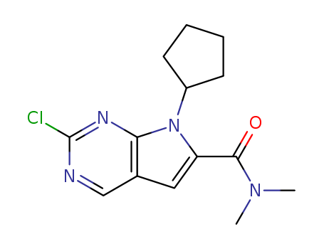 1211443-61-6,7H-Pyrrolo[2,3-d]pyriMidine-6-carboxaMide, 2-chloro-7-cyclopentyl-N,N-diMethyl-,2-chloro-7-cyclopentyl-7H-pyrrolo[2,3-d]pyrimidine-6-carboxylic acid dimethylamide