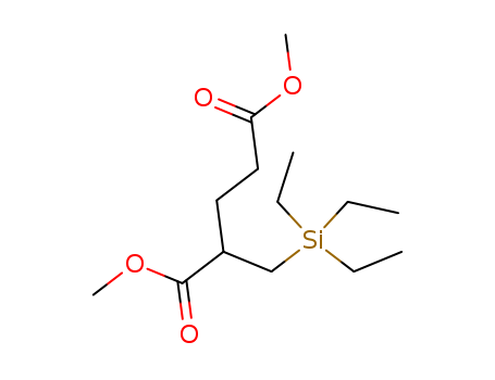 Molecular Structure of 114544-10-4 (Pentanedioic acid, 2-[(triethylsilyl)methyl]-, dimethyl ester)